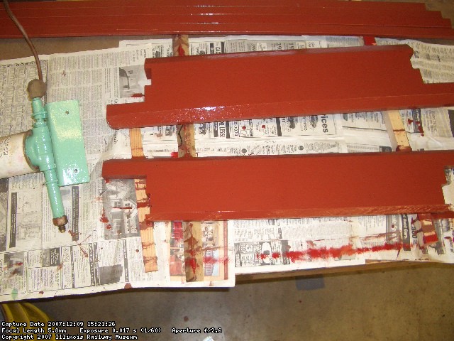 12.09.07 - THE A END THRESHOLD HAS BEEN MADE.  BOTH THRESHOLDS NOW HAVE FINSH PAINT APPLIED.  THE FUEL FILTER ASSEMBLY HAS BEEN FINSH PAINTED AND IS READY TO APPLY.