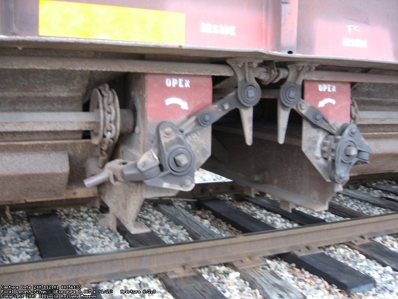 Close up of the door levers