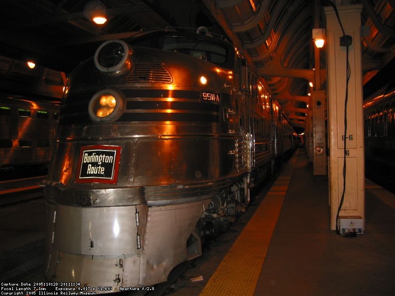 E-5 9911A sitting on Track 8 of Chicago Union Station.