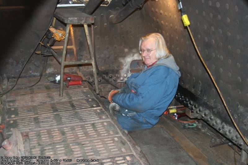 Mike preparing the mud ring for welding