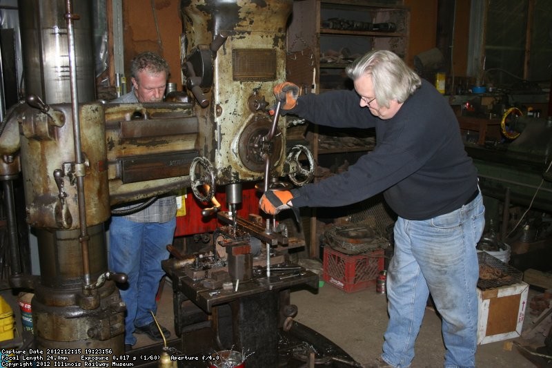 Mike and Jerry drill the patch