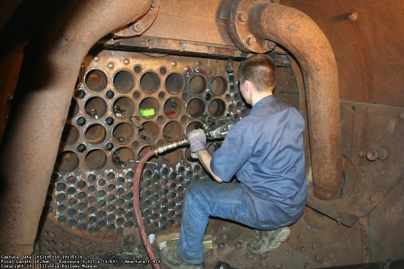 Phil rolls the last small tube into place