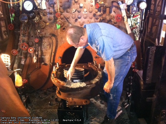 Rick starts to build clay on firehole