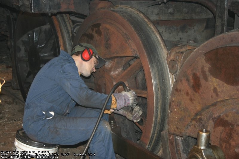 Eric prepares the driving wheels