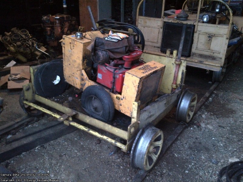 Hydraulic cart all back together. We removed the flat tires and modified the cart slightly after this shot. 