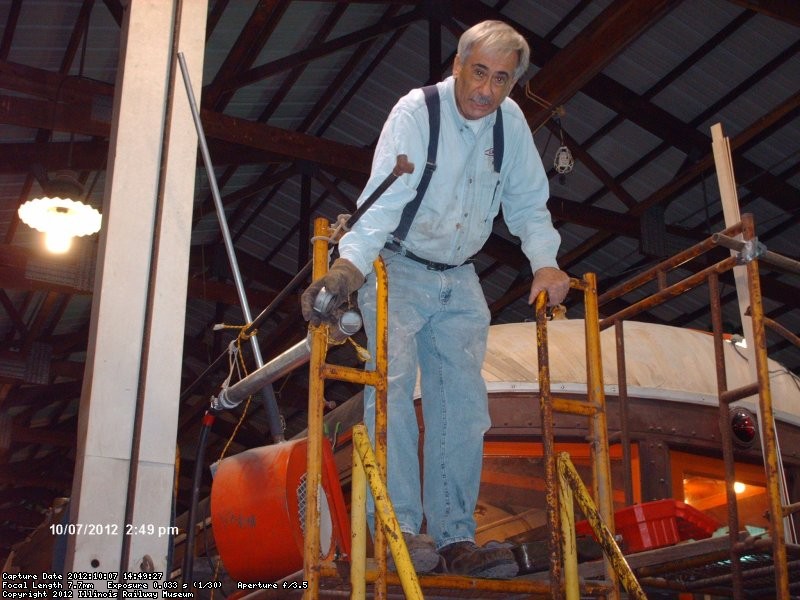 Jeff Steaming a Roof Slat