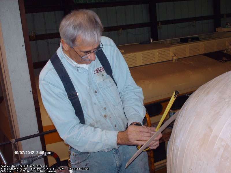 Jeff Shaving a Roof Slat to Fit