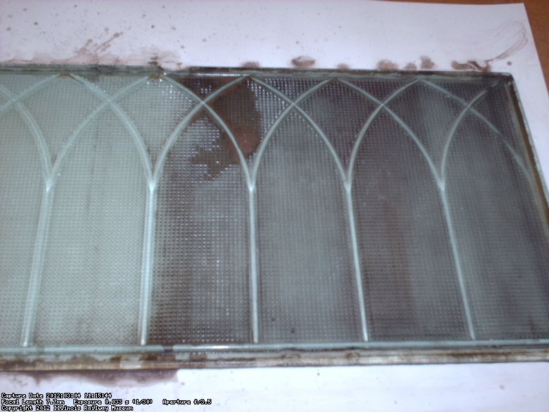 Cleaning Interior Upper Sash Glass - Before and After