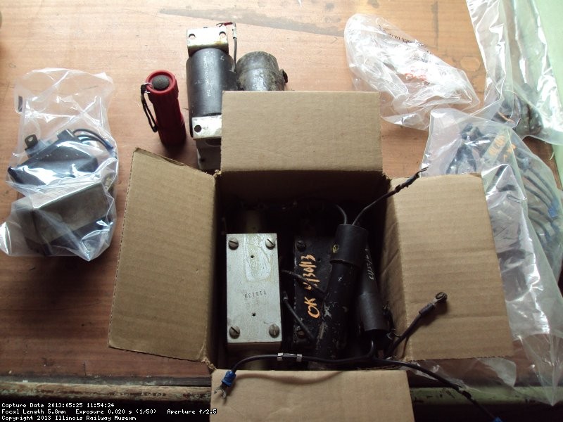 Items donated by a railway supply company