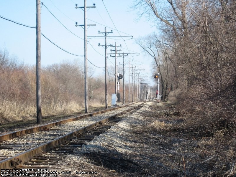 Brush cut on the mainline looking toward Four Mile Siding.  visibility has been greatly improved