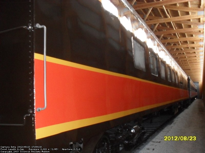Monticello rr museum.. Car inside new storage barn