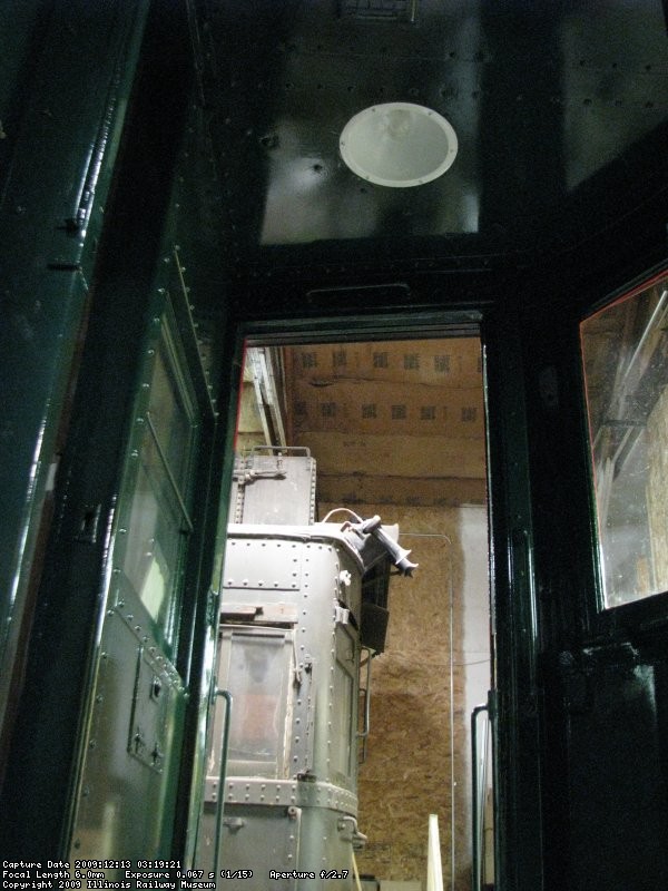 Fresh paint in the #1 end vestibule of NSL 749.