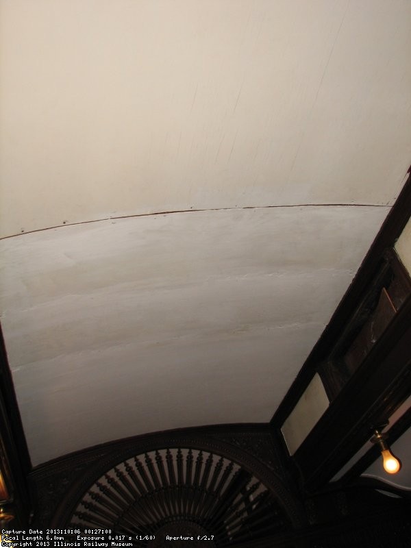 View of Ely dining room ceiling