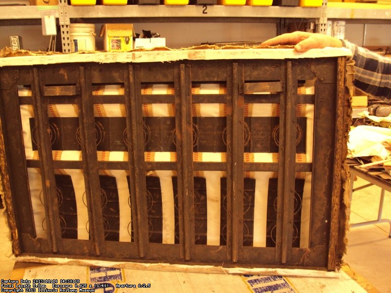 The underside of the DM&IR #84 coach bench seats