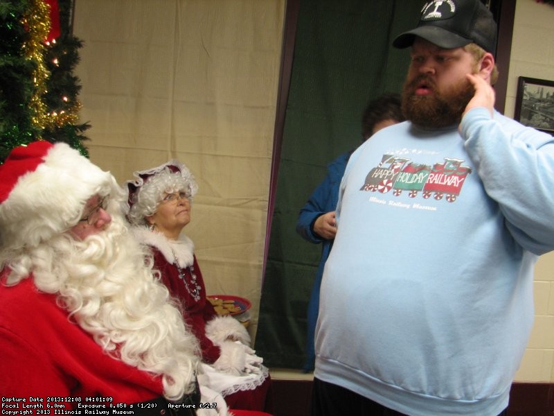 David Stepek with Santa and Mrs. Claus