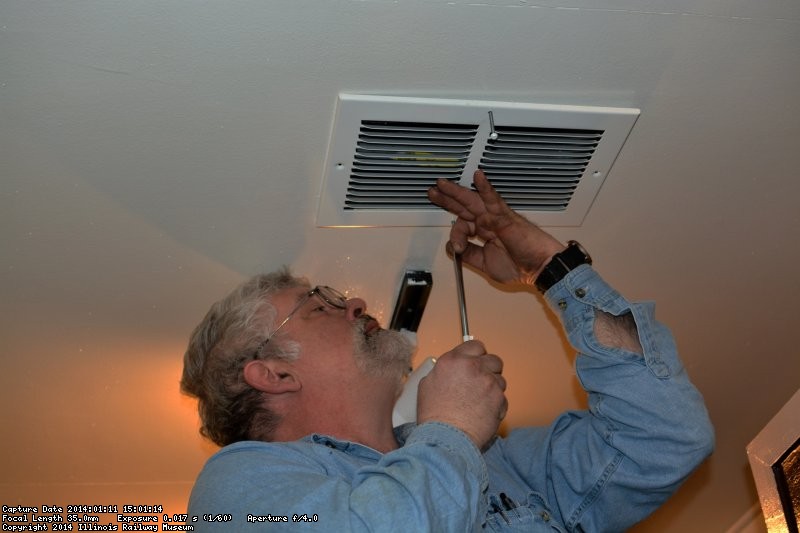 Mike Baksic 01/11/14 replacing vent cover