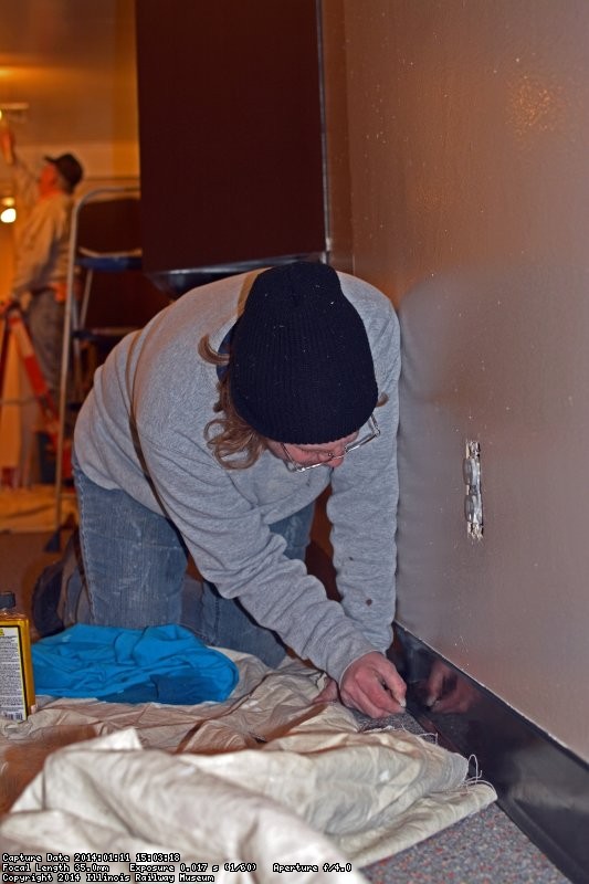 Shelly Vanderschaegen 1/11/14 cleaning the baseboard
