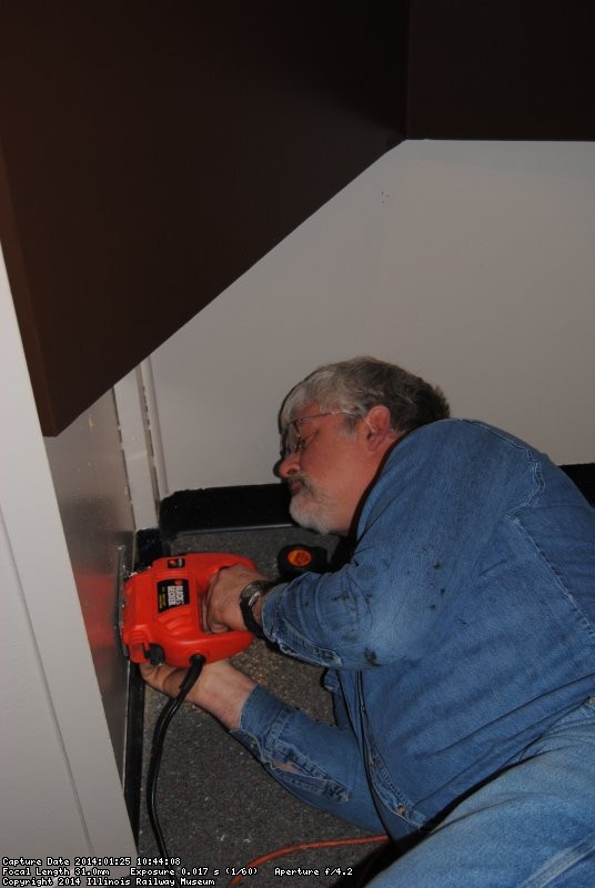 Mike cutting one of the vent openings