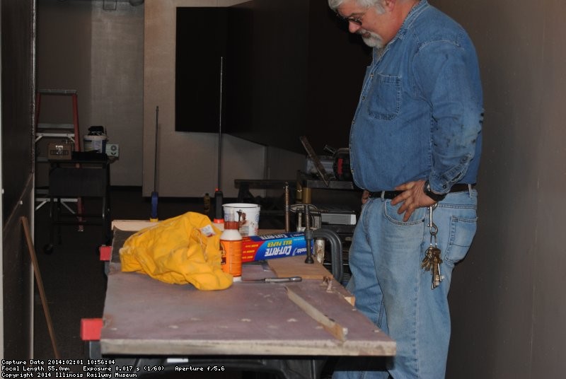 Gorilla Glue applied to laminate and clamped