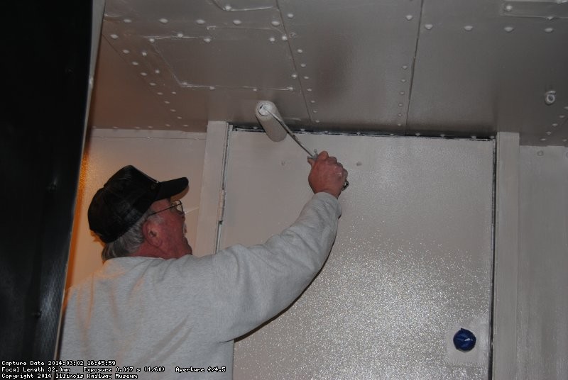 By this time Kevin had nearly finished the 1st coat of tan in the vestibule