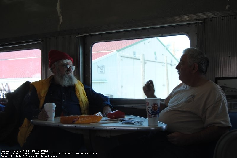 Sam Polonetzky and Mark Gellman at lunch