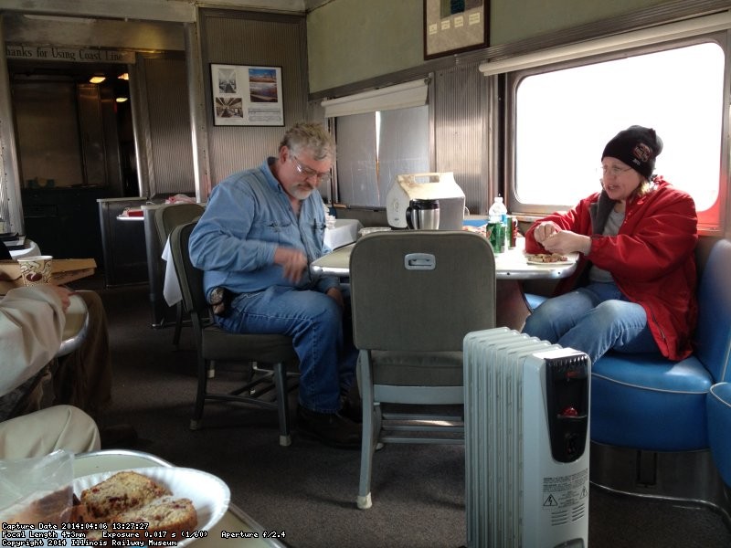 Barn 3 Curator Michael Baksic with Shelly Vanderschaegen at lunch in the Birmingham diner