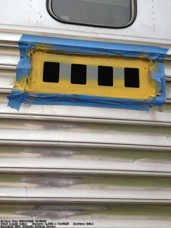 Michael McCraren painted the area yellow with UP model railroad paint - Photo by Michael McCraren