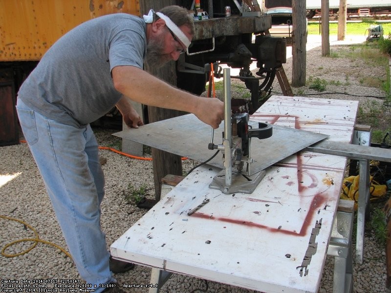 Countersinking the screw holes - Photo by Pauline Trabert