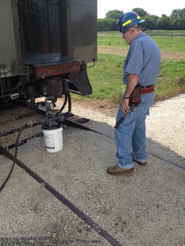 Ray Mormann shown testing air brakes - Photo by Michael McCraren