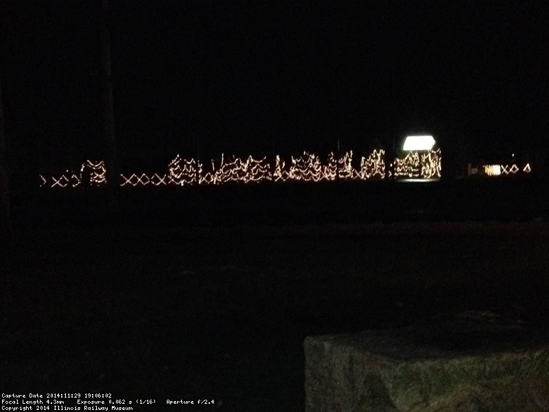 IRM has gone into holiday mode with lights are along the fence by the main parking lot - the Holiday Train starts running next weekend - Photo by Michael McCraren