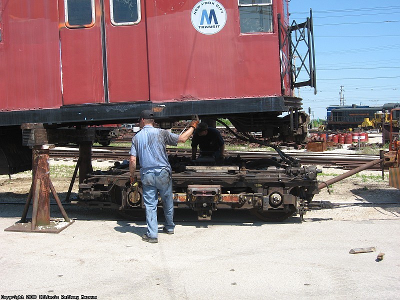 Jerry guiding the truck into place