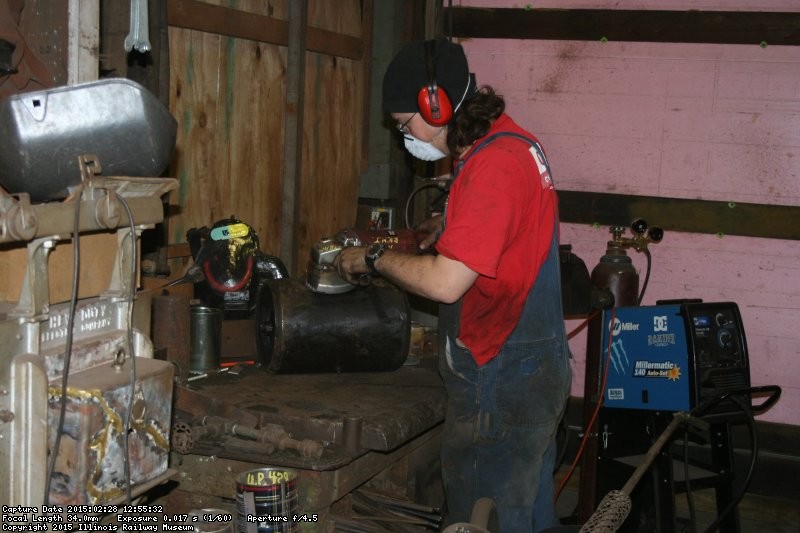 Brian cleans the equalizer tank