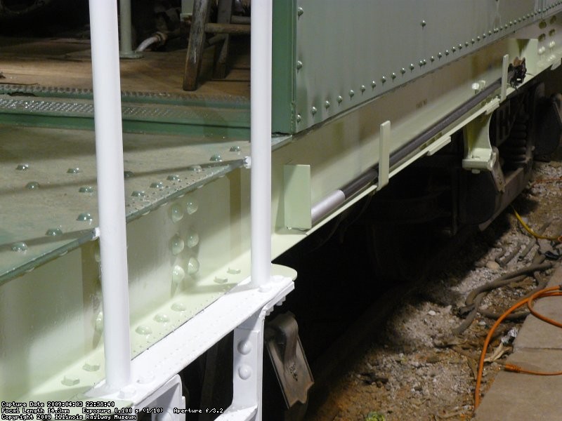 The spare trolley pole was also painted.