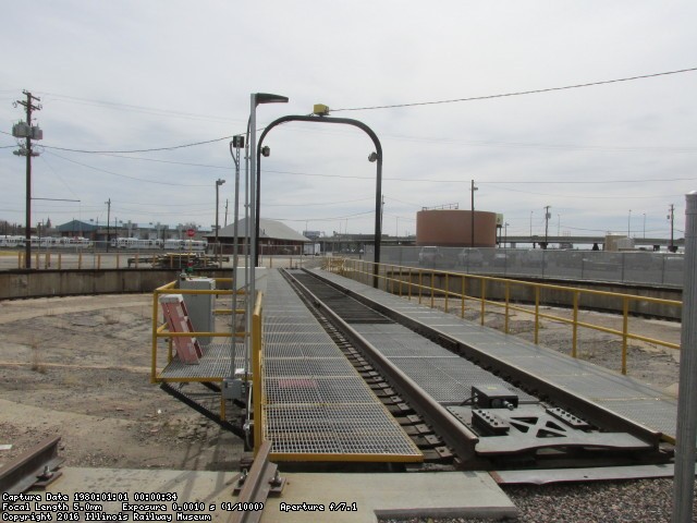 View along the turntable