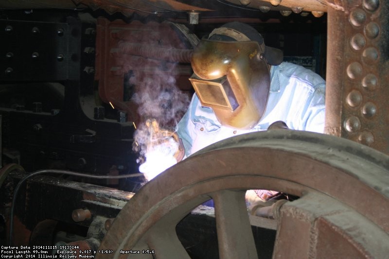 Dennis at work on the frames