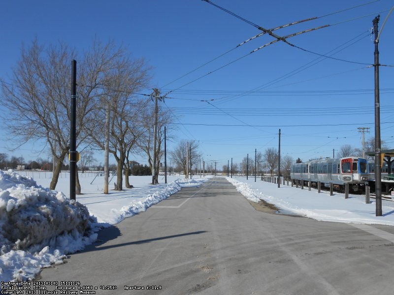 Railroad Ave Looking North from Central Ave.  Soon to be double wire.  The wye at the farm gate (B) will be replaced with a full turn-a-round.