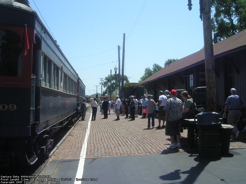 After the boarding call for the 12:05 Chicago Local, passengers wait to board the train.