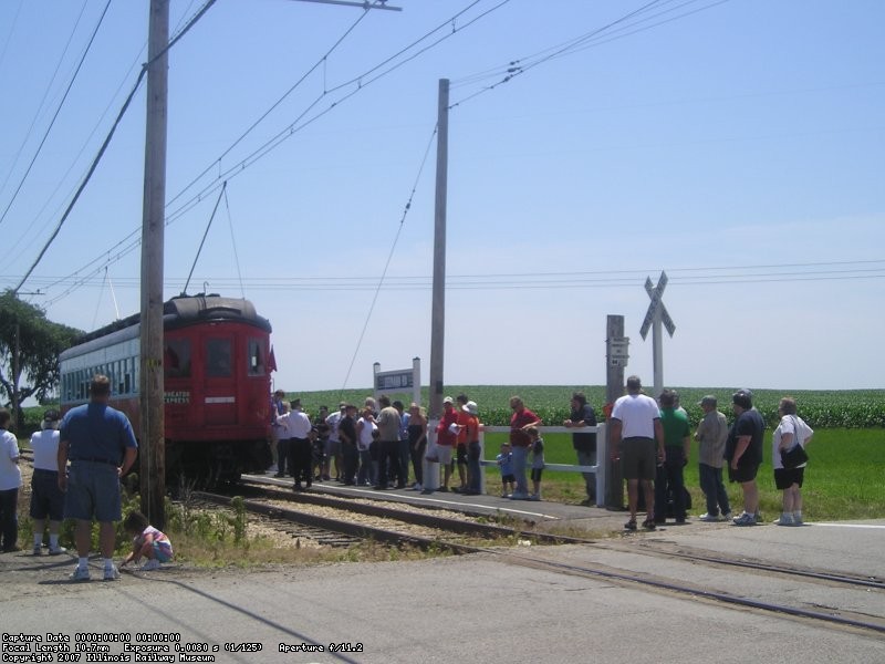 Train 431 discharges passengers as the crew prepares to change ends for the westbound trip.
