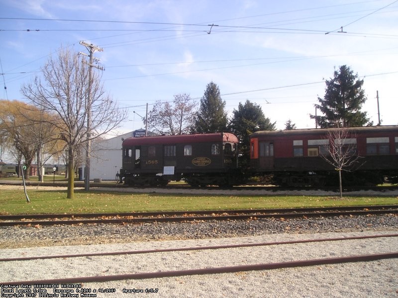 The Michigan Electric 28 is towed out with Illinois Terminal 1565 in November 2006.