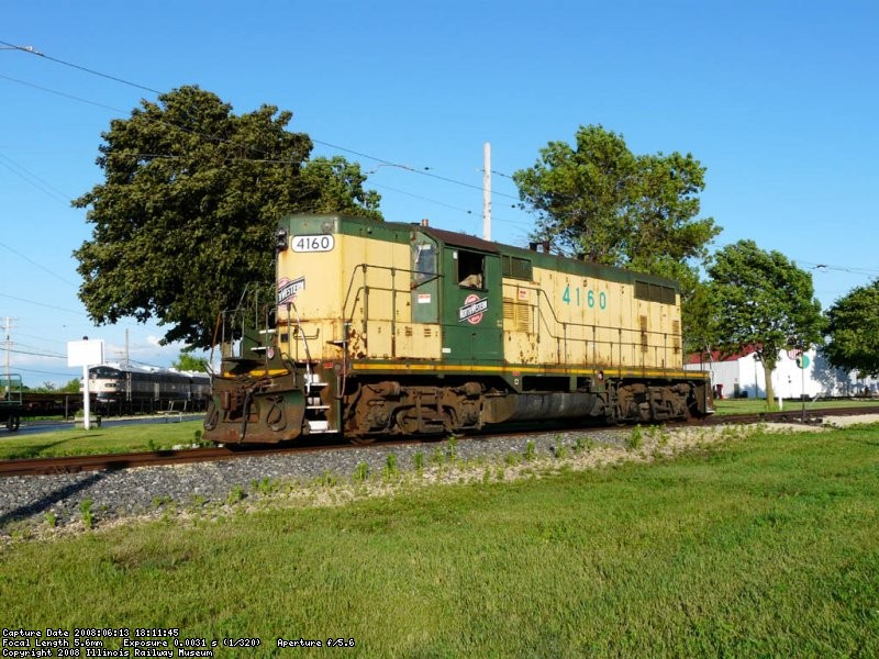 CNW 4160 is sitting on the wye shortly before its first trip down the mainline.
