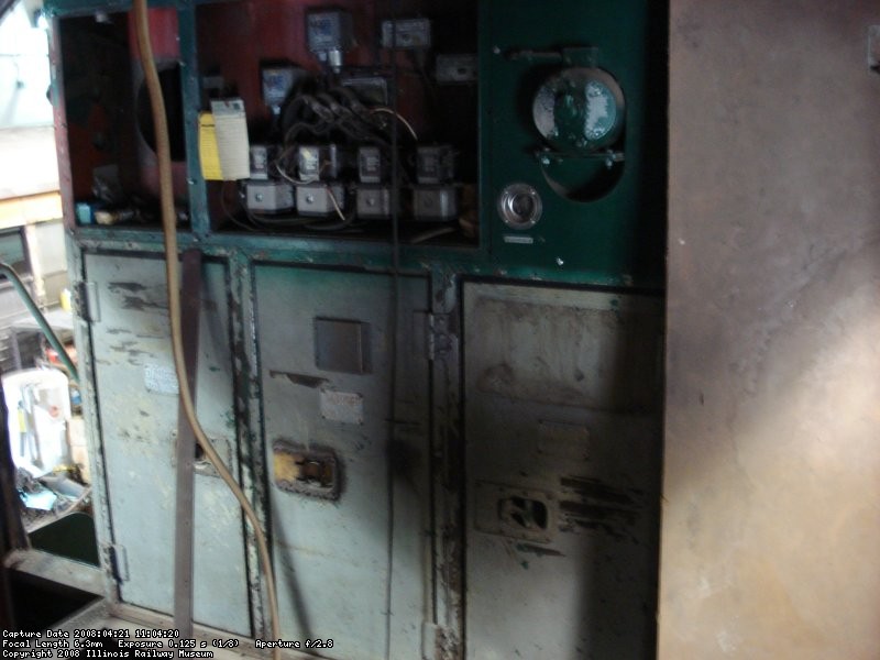 View in cab at the electrical cabinet 