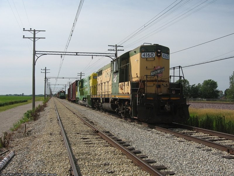 2 freights hold at Johnson Siding.  True Chicago style railroading