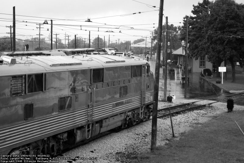 Due to mechanical problems with the train, the silver pilot leads the sleeper train onto the west wye