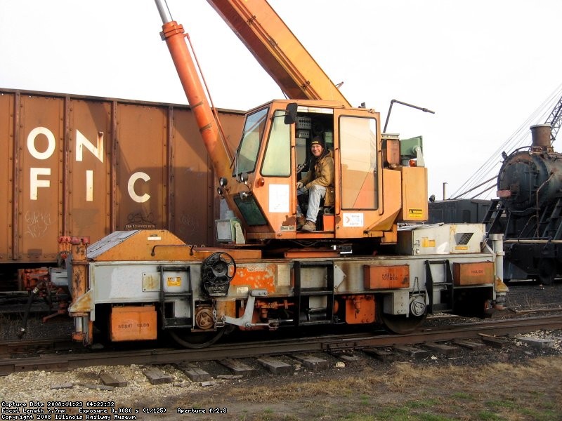 Frank running the Model 50 Burro Crane