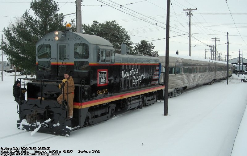 Pulling the Zephyr through the west wye to set onto Station Tk 1