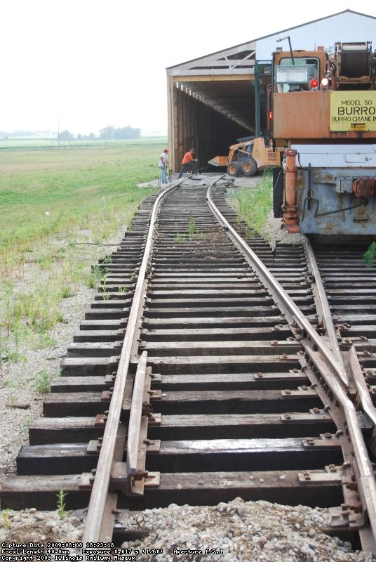 rough alignment into the barn