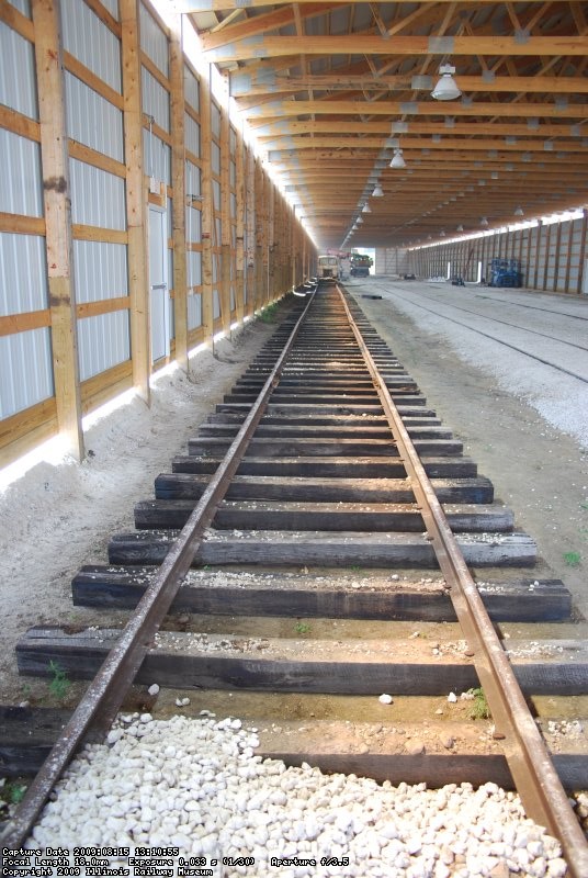 Looking down the new tack towards the work area.