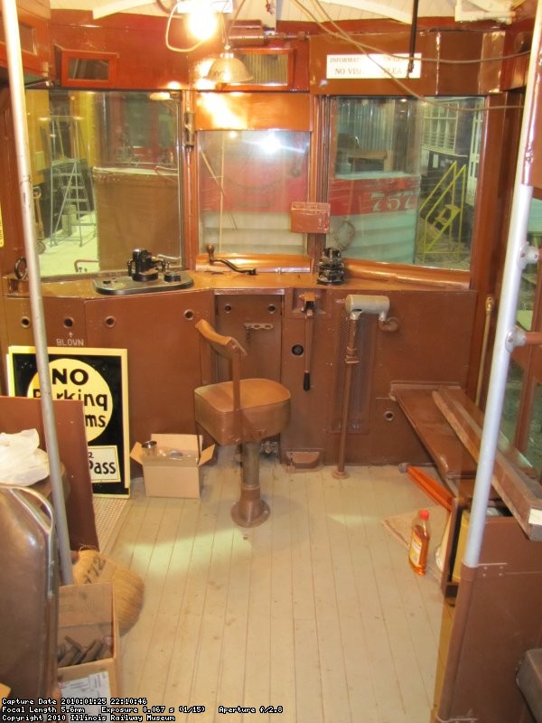 Interior motorman's area