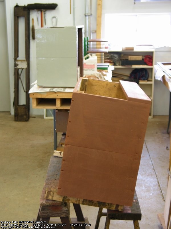 2 Cab interior storage chests are restored and painted