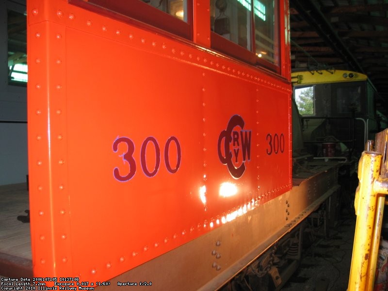 Other side of cab is painted and logo applied